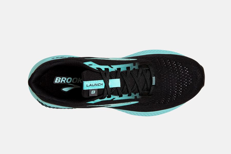 Brooks Running Shoes - Launch GTS 8 Road Womens - Black/Blue - AMD-628541